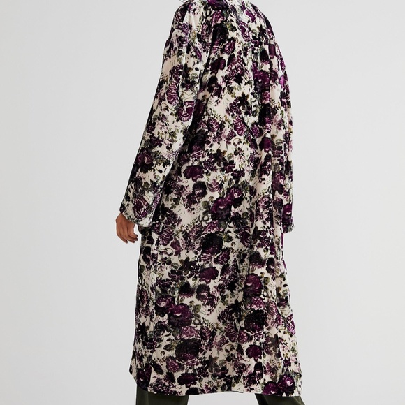 Free People Simone Velvet Duster Antique Combo NEW - Picture 2 of 6